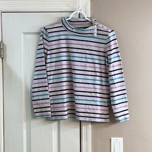 T by Talbots Button Neck Top